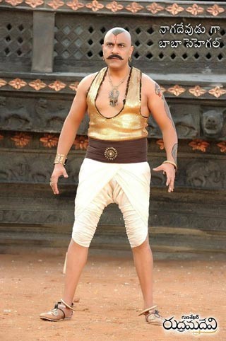 Baba sehgal as nagadevudu in rudramadevi